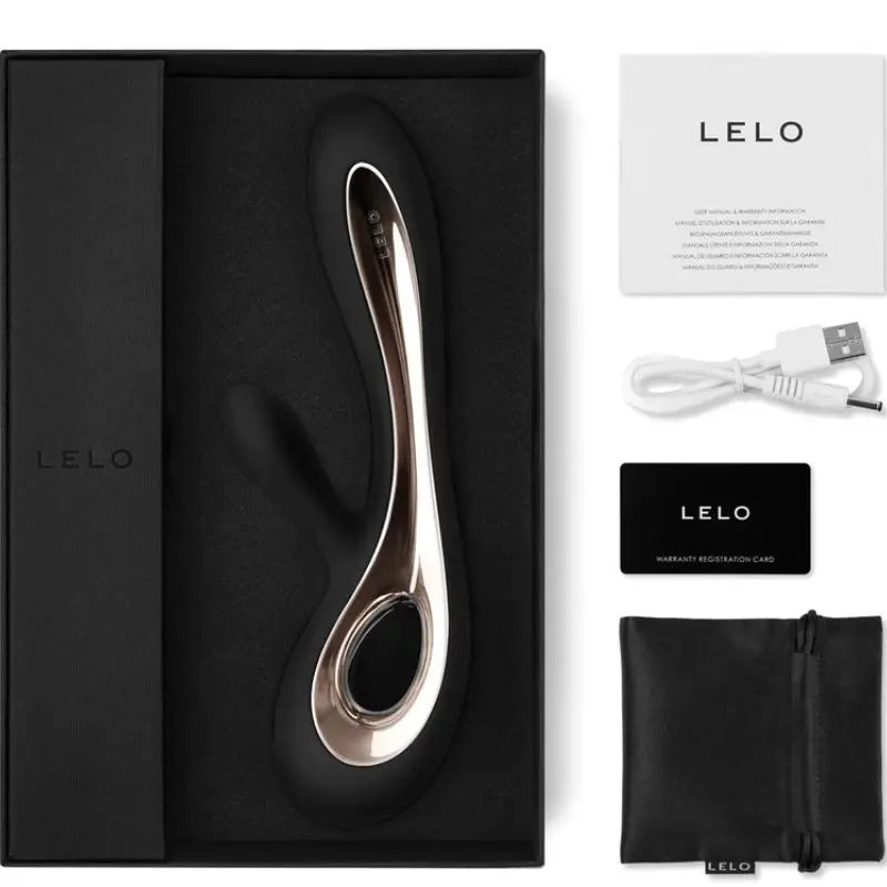 lelo - vibratore soraya 2 rabbit nero Lelo Lingerie Harness Boutique