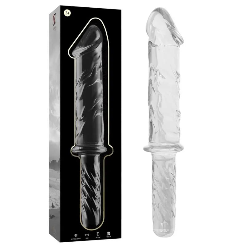 nebula series by ibiza - modello 24 dildo in vetro borosilicato 28.5 cm -o- 5 cm Nebula series By Ibiza Lingerie Harness Boutique