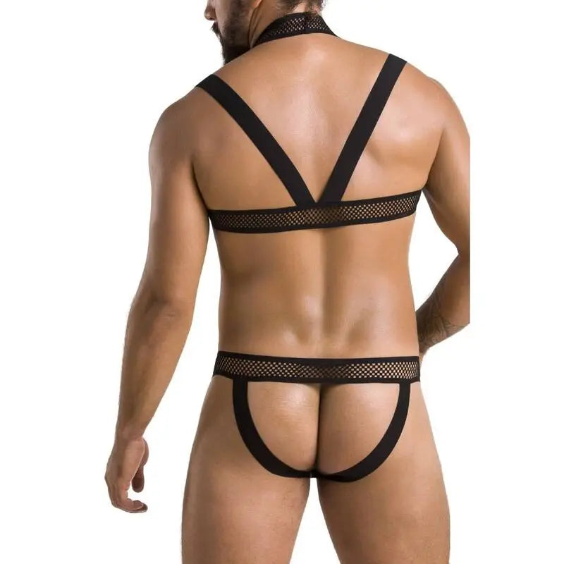 passion - 043 set jacob nero Passion Lingerie Harness Boutique