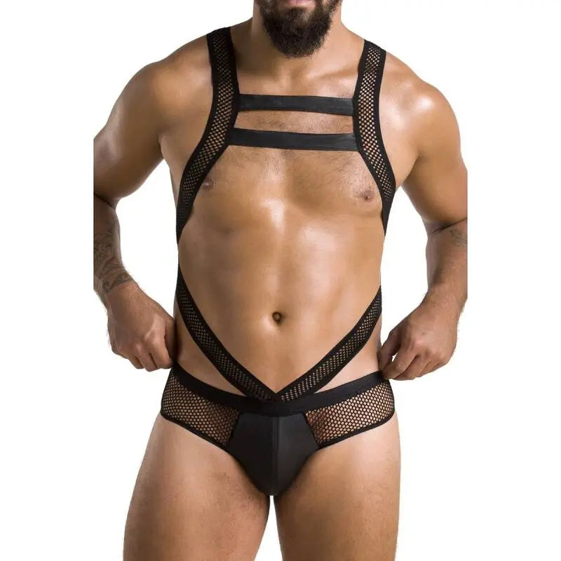 passion - 045 body victor nero Passion Lingerie Harness Boutique