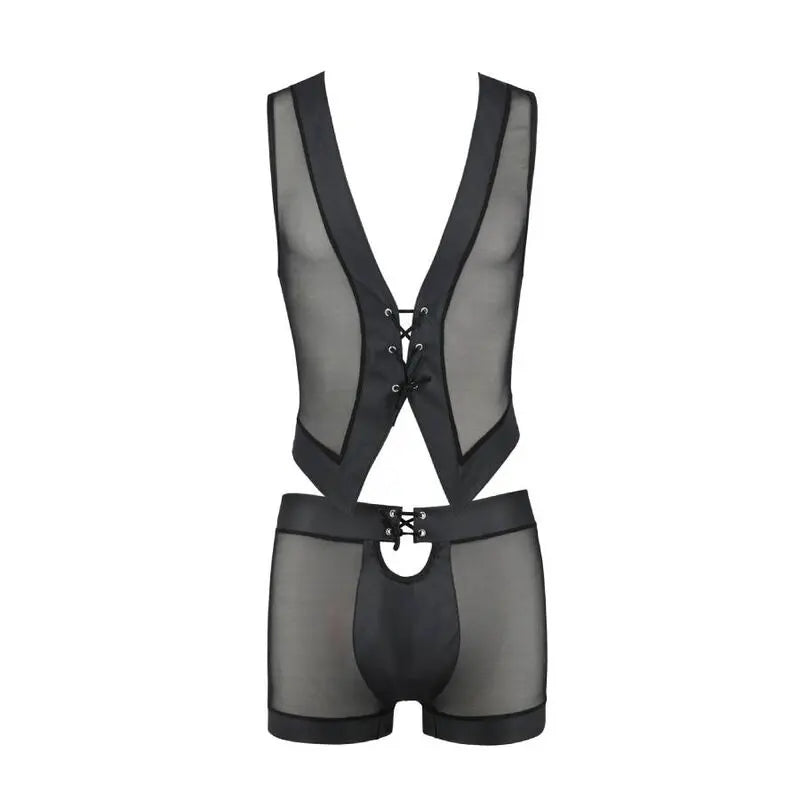 passion - 053 completo william nero Passion Lingerie Harness Boutique