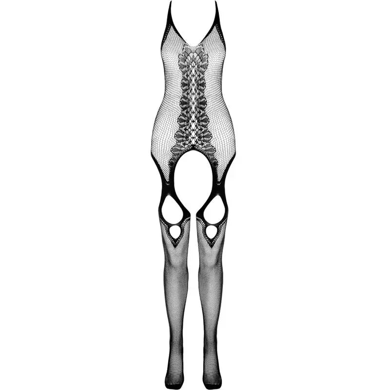 passion - collezione eco bodystocking eco bs013 nero Passion Lingerie Harness Boutique