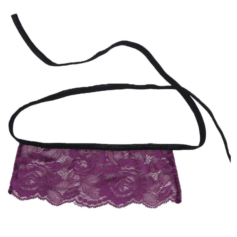 subblime - corsetto perizoma e benda nero e viola Subblime Lingerie Harness Boutique